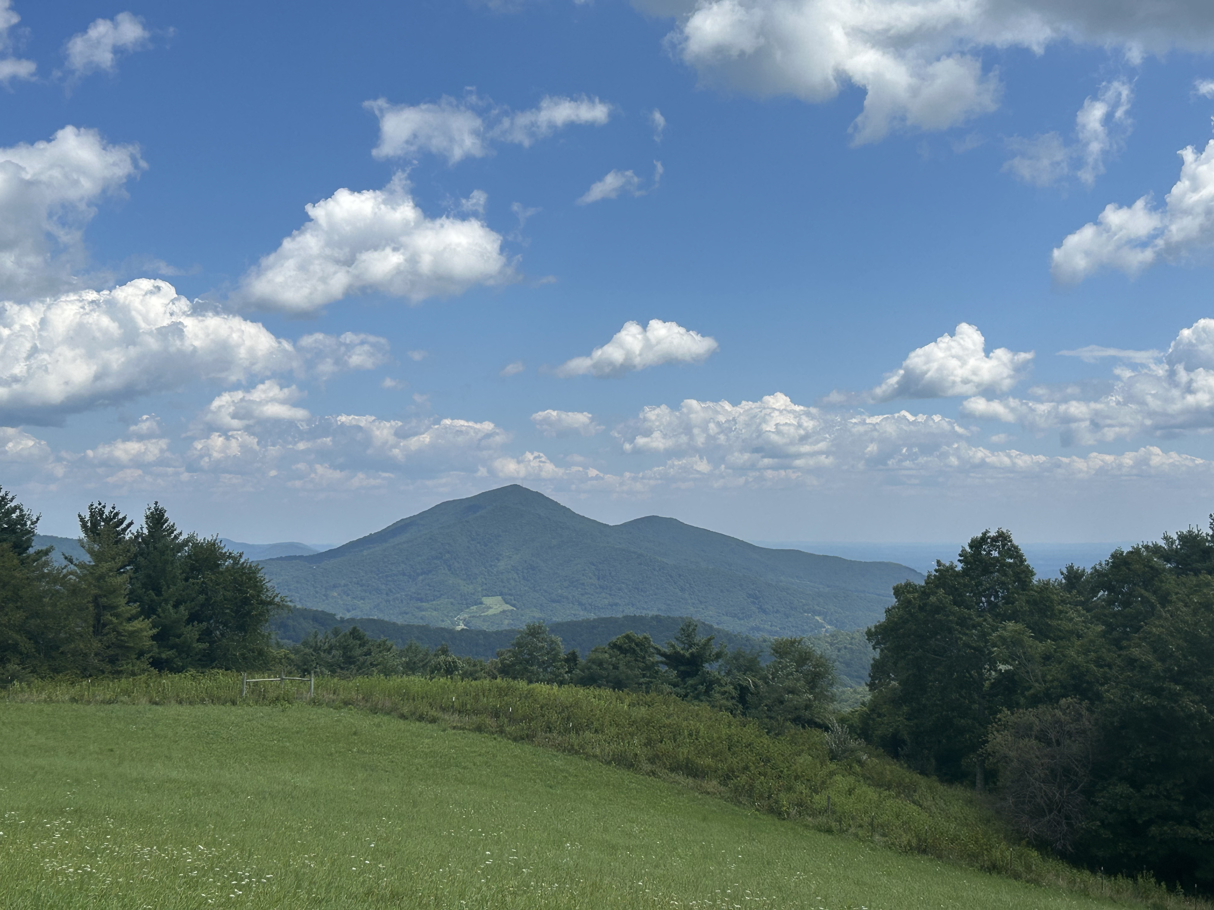 Pasture and mountain view in Floyd County, Virginia